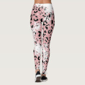Rosa und Schwarz (Schwarz/Weiß) Leggings (Rückseite)
