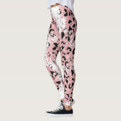 Rosa und Schwarz (Schwarz/Weiß) Leggings (Links)