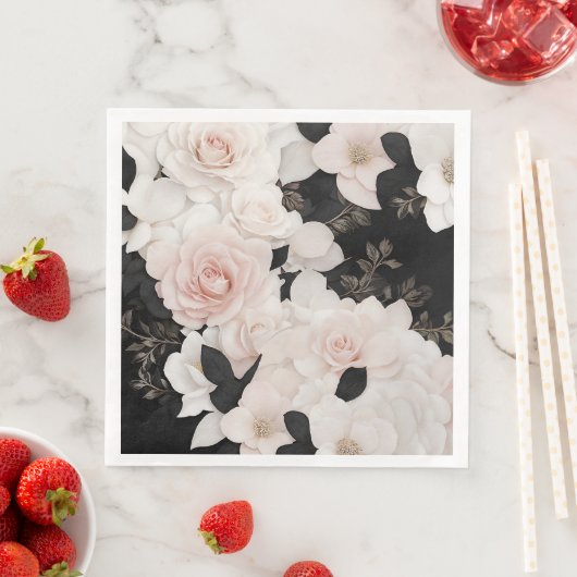 Rosa und schwarz serviette (Beispiel)