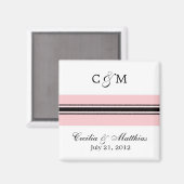 Rosa und Schwarz speichern das Datumsfenster Magnet (Vorderseite/Rückseite)