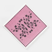 Rosa und Schwarz Standard Dinner Napkins Serviette (Ecke)