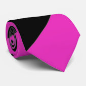 Rosa-und Schwarz-starke Streifen Krawatte (Gerollt)