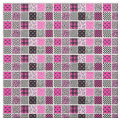 Rosa und schwarz Trendy Boho Stipped Print Stoff (Muster)