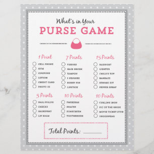 Rosa und schwarz Was ist in deiner Handtasche? Spi