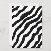 Rosa und Schwarz Zebra Geburtstagsfeier Einladung (Rückseite)
