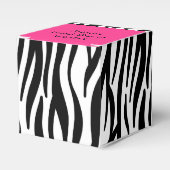 Rosa und schwarz Zebra Print Brautparty Gevor Box Geschenkschachtel (Vorderseite)