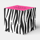 Rosa und schwarz Zebra Print Brautparty Gevor Box Geschenkschachtel (Rückseite)