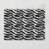 Rosa und schwarz Zebra Ver. 2 Hochzeit-Tischnummer Postkarte (Rückseite)