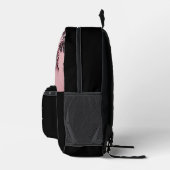 Rosa und schwarze 3D-Rose Bedruckter Rucksack (Rechts)