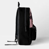 Rosa und schwarze 3D-Rose Bedruckter Rucksack (Links)