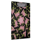 Rosa und schwarze Achillea Fraktal Art Klemmbrett (Rechts)