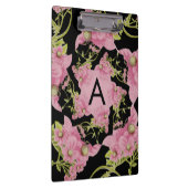 Rosa und schwarze Achillea Monogram Klemmbrett (Rechts)
