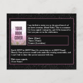 Rosa und schwarze Autor Buchstart Unterschrift Ein Flyer (Hinten)