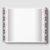 Rosa und schwarze Babydusche Gästebuch Ethnic Girl (Rückseite)