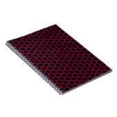 Rosa und schwarze Blume Cluster Spiral Notebook Notizblock (Rechte Seite)