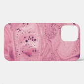 Rosa und schwarze Blumentextilien Case-Mate iPhone Hülle (Rückseite (Horizontal))