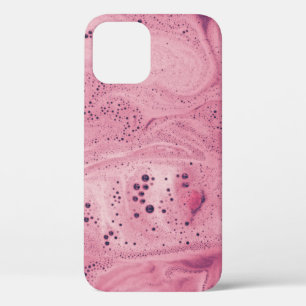 Rosa und schwarze Blumentextilien Case-Mate iPhone Hülle