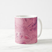 Rosa und schwarze Blumentextilien Kaffeetasse (VorderseiteRechts)