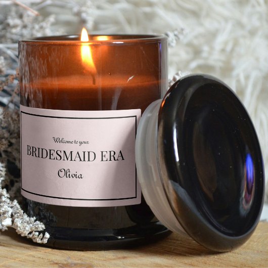 Rosa und schwarze Bridesmaid-Ära - Etikett Rechteckiger Aufkleber