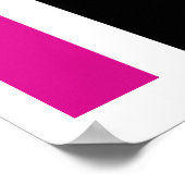 Rosa und schwarze Buchstaben R Poster (Ecke)