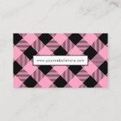 Rosa und schwarze Büffel Karo Business Consultant Visitenkarte (Rückseite)