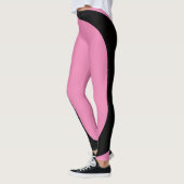 rosa und schwarze Butter Leggings (Links)