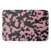 Rosa und schwarze Camouflage Badematte (Vorderseite)