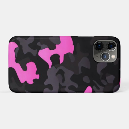 Rosa und schwarze Camouflage Case-Mate iPhone Hülle (Rückseite (Horizontal))