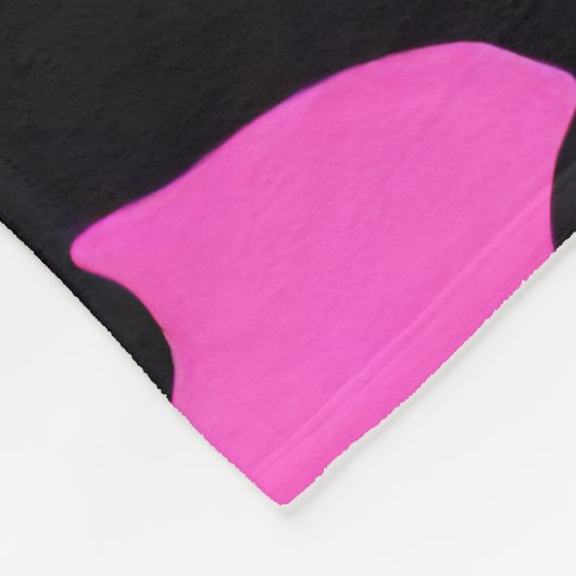 Rosa und schwarze Camouflage Fleecedecke (Ecke)