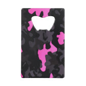 Rosa und schwarze Camouflage Geldbeutel Flaschenöffner (Rückseite)