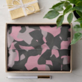 Rosa und schwarze Camouflage Seidenpapier (Geschenk)