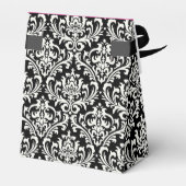 Rosa und schwarze Damasee Kinderdusche Geschenkschachtel (Rückseite)