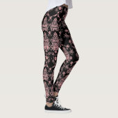 Rosa und schwarze Damaskus Leggings (Rechts)
