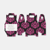 Rosa und schwarze Damastmuster Hochzeit Geschenkschachtel (Ungefaltet)