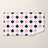 Rosa und schwarze Diamanten Badhandtuch Set (Handtuch)