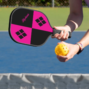 Rosa und schwarze Diamanten Moderne benutzerdefi Pickleball Schläger