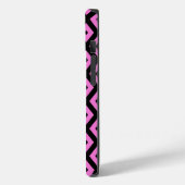 Rosa und schwarze Diamantmuster Case-Mate iPhone Hülle (Rückseite / Links)