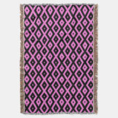 Rosa und schwarze Diamantmuster Decke (Vorderseite Vertikal)