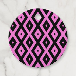 Rosa und schwarze Diamantmuster Geschenkanhänger