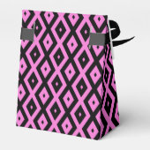 Rosa und schwarze Diamantmuster Geschenkschachtel (Rückseite)