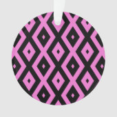 Rosa und schwarze Diamantmuster Ornament (Vorderseite)