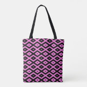 Rosa und schwarze Diamantmuster Tasche (Rückseite)