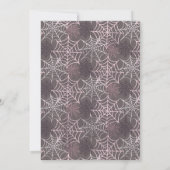 Rosa und schwarze Einladung Halloweens (Rückseite)