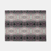 Rosa und schwarze Farbe Gemustert Fußmatte (Vorderseite)