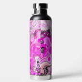 Rosa und schwarze Flüssigkeiten Kunst Trinkflasche (Rechts)