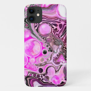 Rosa und schwarze Flüssigkeits-Kunst Pour Painting Case-Mate iPhone Hülle