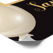 Rosa und schwarze Geburtstags Foto Prop Frame Chic Poster (Ecke)