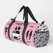 Rosa und schwarze Girls Trip weg Duffel Beutel Duffle Bag (Rechte Ecke)