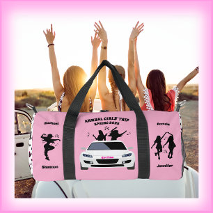 Rosa und schwarze Girls Trip weg Duffel Beutel Duffle Bag