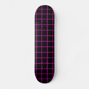 Rosa und schwarze Gitterfeld-Skateboard-Plattform Skateboard